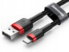 Baseus Cafule Cable - Kabel połączeniowy USB do Lightning, 2.4 A, 1 m (czerwony/czarny)