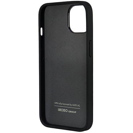 Audi Kunstleder iPhone 14 6,1&quot; schwarz/schwarz Hardcase AU-TPUPPCIP14-TT/D1-BK