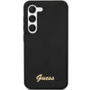Guess Silicone Script Metal Logo - Etui Samsung Galaxy S23 (czarny)