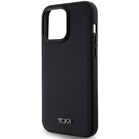 Tumi TUHMP15XRBAK iPhone 15 Pro Max 6.7"czarny/black hardcase Leather Balistic Pattern MagSafe