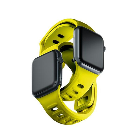 3MK Silicone Watch Strap żółty/yellow dla Apple Watch 42/44/45/49mm