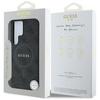 Etui Guess Leather 4G Colored Ring Classic Logo MagSafe Samsung Galaxy S25 Ultra czarny