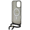 Oryginalne Etui IPHONE 16 PRO Guess Hardcase Crossbody Cord Script MagSafe (GUHMP16LHCTSGNSK) czarne