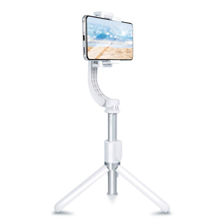 Zestaw / uchwyt selfie z pilotem na bluetooth tripod GIMBAL stabilizator biały SSTR-L08