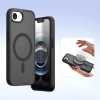 Dux Ducis Lawa iPhone 16e Lederhülle mit abnehmbarer magnetischer Brieftasche - Schwarz