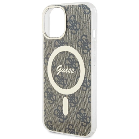 Guess IML 4G MagSafe iPhone 15 Plus Hülle - Braun
