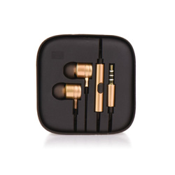 Zestaw słuchawkowy / słuchawki Stereo box MI metal złoty (Jack 3,5mm)