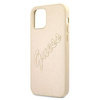 Guess GUHCP12LRSAVSLG iPhone 12 Pro Max 6,7" złoty/gold hardcase Saffiano Vintage Script