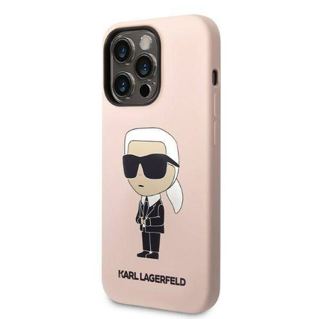 Karl Lagerfeld Silicone NFT Ikonik - Etui iPhone 14 Pro (różowy)