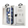 Oryginalne Etui IPHONE 13 Karl Lagerfeld Hardcase Monogram Ikonik Patch niebieskie