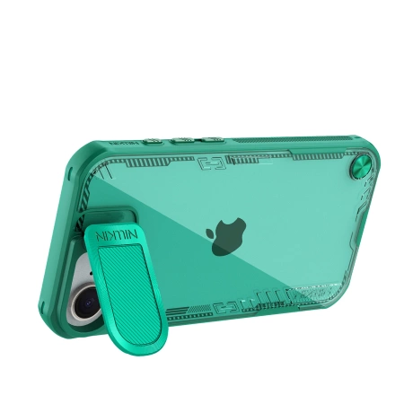 Nillkin Iceblade Prop Case mit Objektivabdeckung und Ständer für iPhone 16e - Grün