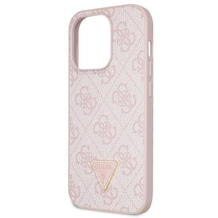 Oryginalne Etui IPHONE 14 PRO Guess Hardcase Crossbody 4G Metal Logo (GUHCP14LP4TDSCPP) różowe