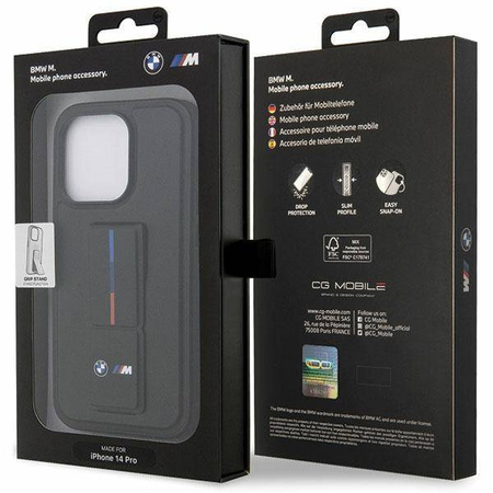 Case BMW BMHCP14L22GSLK iPhone 14 Pro 6.1&quot; black/black hardcase Grip Hot Stamp
