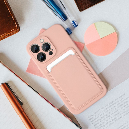 Futerał CARD CASE do IPHONE 12 różowy