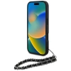 Karl Lagerfeld Saffiano Crystals w/Chain iPhone 16 Pro Case - Black