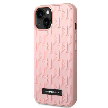 Karl Lagerfeld Monogram 3D Pattern - Etui iPhone 14 Plus (różowy)