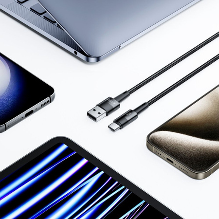 Kabel PD 66W 6A 0,5m USB - USB-C Tech-Protect UltraBoost szary