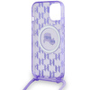 Karl Lagerfeld KLHMP15SHCKCKLCU iPhone 15 / 14 / 13 6.1" fioletowy/purple hardcase IML Crossbody Monogram Karl & Choupette Head MagSafe