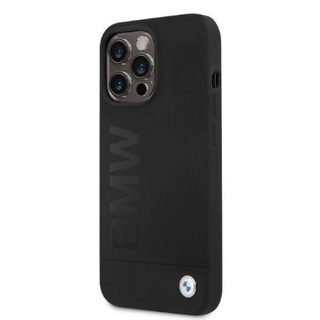 Original Case IPHONE 13 PRO BMW Hardcase Silicone Signature Logo MagSafe (BMHMP13LSLBLBK) black