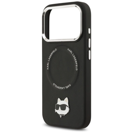 Etui Karl Lagerfeld Choupette Pin MagSafe do iPhone 17 Pro - czarne