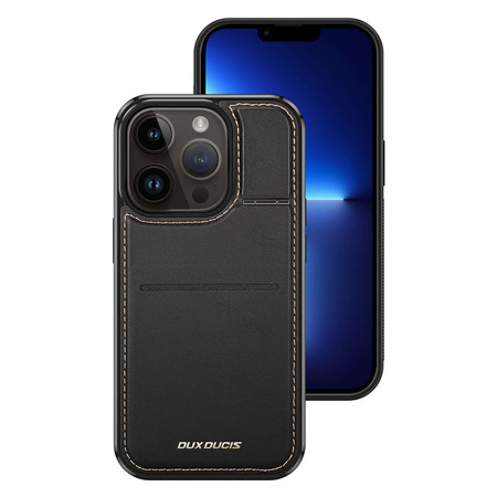 3-in-1-Hülle für iPhone 13 Pro mit MagSafe Wallet RFID-blockierender Ständer Dux Ducis Rafi Mag – Schwarz