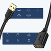 Ugreen cable extension cable USB 3.0 (female) - USB 3.0 (male) adapter 1m black (10368)