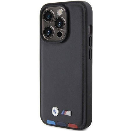 BMW BMHCP15L22PTDK iPhone 15 Pro 6.1&quot; black/black Leather Stamp Tricolor