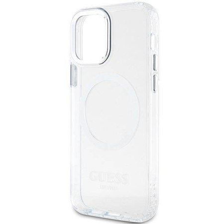 Guess GUHMP12MHTRMS iPhone 12/12 Pro 6.1" srebrny/silver hard case Metal Outline Magsafe