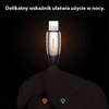 USAMS Kabel pleciony U-Tone lightning 1.2m Power-off 2A Fast Charging czarny/black SJ344USB01 (US-SJ344)