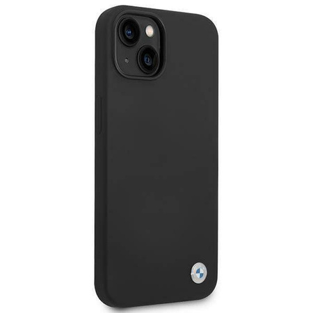 BMW Liquid Silicone Case Metal Logo – Etui iPhone 14 (Czarny)