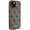 Guess 4G Metal Gold Logo case for iPhone 15 - brown