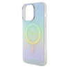 Original Case APPLE IPHONE 15 PRO MAX Guess Hardcase IML Iridescent MagSafe (GUHMP15XHITSQ) turquoise