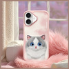 Nimmy etui iPhone 16 6.1 różowy/pink Big Eyed Pet 2.0 Cat