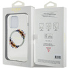 Oryginalne Etui GUESS Hardcase GUHMP15XHFWFCT do iPhone 15 Pro Max (Kompatybilny z Magsafe / Flowers Wreath / transparent)