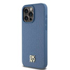 DKNY DKHMP15XPSHRPSB iPhone 15 Pro Max 6.7" niebieski/blue hardcase Leather Monogram Pattern Metal Logo MagSafe