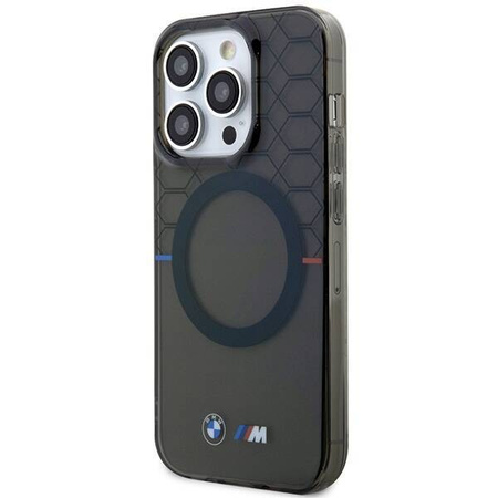 Oryginalne Etui IPHONE 13 PRO MAX BMW Pattern MagSafe (BMHMP13XHGPK) szare