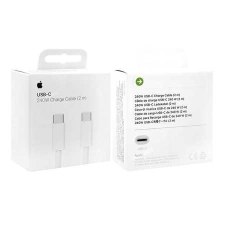 USB-C - USB-C Apple MU2G3ZM/A 240W 5A 2m cable - white