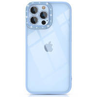 Kingxbar Sparkle Series case iPhone 13 Pro Max with crystals back cover blue