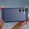 Etui silikonowe Carbon Case na iPhone 16e - niebieskie