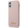Guess Silicone Script - Etui iPhone 12 mini (różowy)