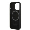 Original Case IPHONE 13 PRO MAX Guess Hard Case Silicone Logo Plate MagSafe (GUHMP13XSPLK) black