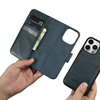 iCarer Oil Wax Wallet Case 2in1 Case iPhone 14 Pro Max Leder Flip Cover Anti-RFID Blau (WMI14220724-BU)