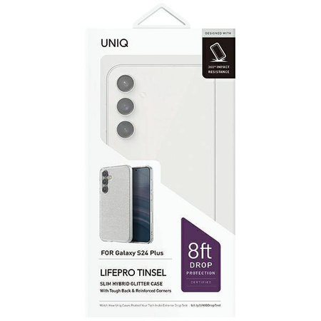 Etui UNIQ LifePro Xtreme na Samsung Galaxy S24+ - przezroczysto-brokatowe