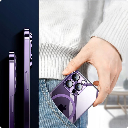 Etui APPLE IPHONE 15 Tech-Protect MagShine jasnoniebieskie