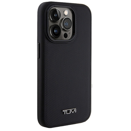 Tumi TUHMP15LRBAK iPhone 15 Pro 6.1"czarny/black hardcase Leather Balistic Pattern MagSafe
