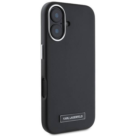 Karl Lagerfeld nakładka do iPhone 16 Plus 6,7&quot; KLHMP16MPGMSRPK czarna Hardcase FW Metal Plate MagSafe