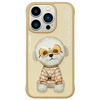 Nimmy etui iPhone 15 Pro 6.1" khaki       Glasses Cool Dog
