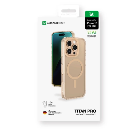 AmazingThing Titan Pro Mag Case with Magnetic Ring for iPhone 16 Pro Max - Rose Gold
