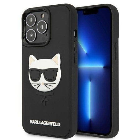 Karl Lagerfeld KLHCP13LCH3DBK 13 Pro / 13 6,1 &quot;schwarz / schwarzes Hardcase 3D Rubber Choupette