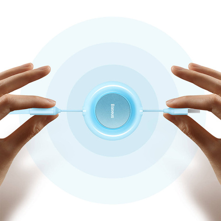 Baseus Bright Mirror 2 3in1 USB Type A cable - micro USB + Lightning + USB Type C 3.5A 1.1m purple (CAMJ010005)